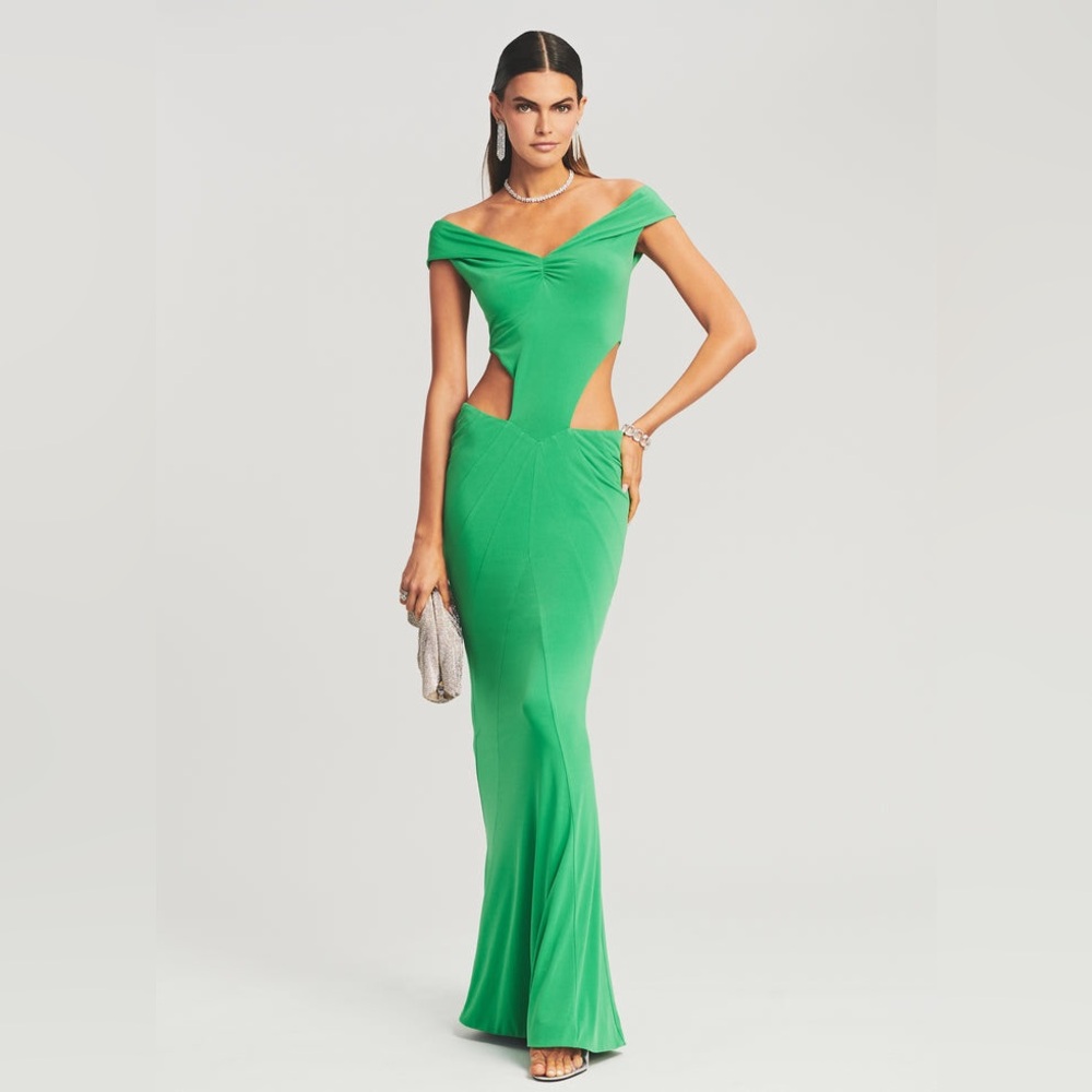 Retrofete Green Cut Out Dress